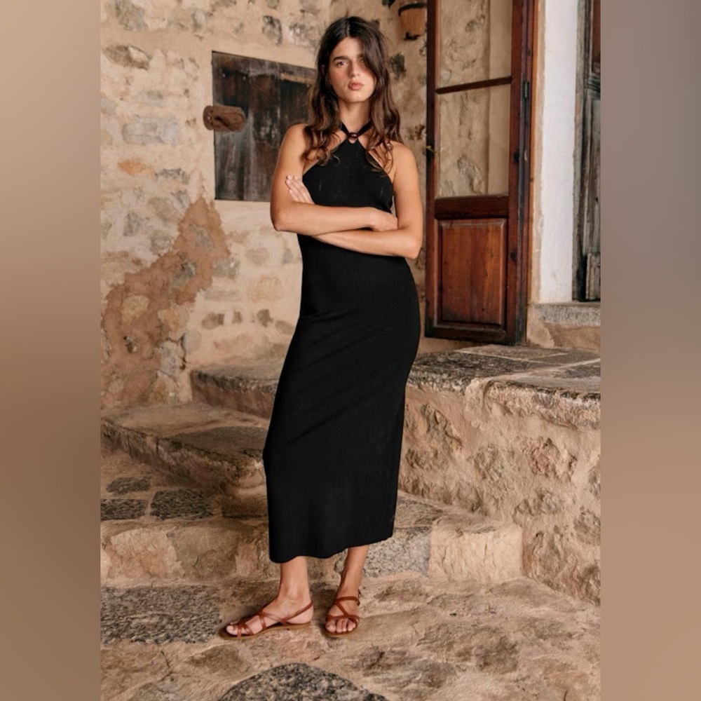 NWT Sézane Lucia Dress in Black Size S - Picture 2 of 8